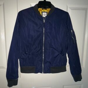 GAP Navy Bomber Jacket Women’s Small Spring 2017 Line